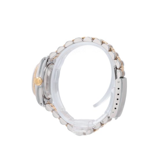 Rolex Ladies Datejust 26mm Two-Tone Champagne Roman Dial Fluted Jubilee 69173 main image 4